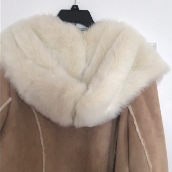 UTEX design faux-leather faux-fur shearling Women’s suede coat,very sexy & warm! - Picture 2 of 6